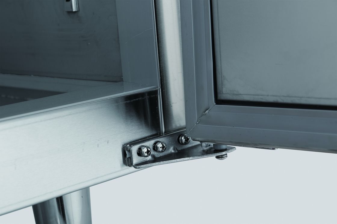 Congelatore a pozzetto con sbrinamento automatico Frigorifero commerciale Frigorifero verticale a 2 porte in acciaio inossidabile per hotel