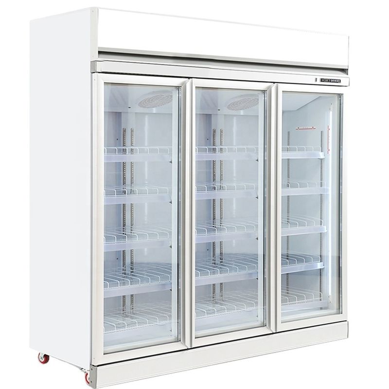 Display commerciale porta di vetro vetrina Bevande refrigerante Display commerciale frigorifero Display congelatori