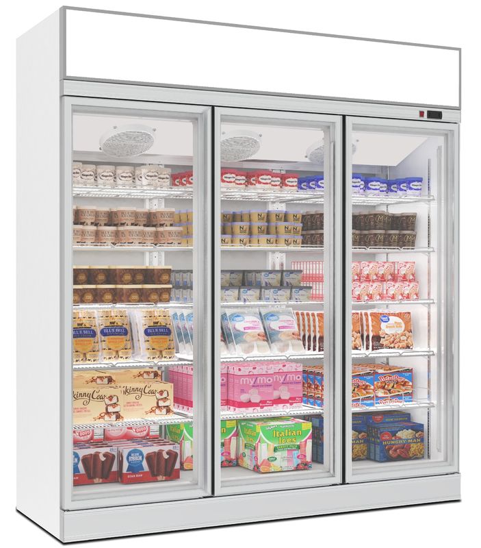 Display commerciale porta di vetro vetrina Bevande refrigerante Display commerciale frigorifero Display congelatori