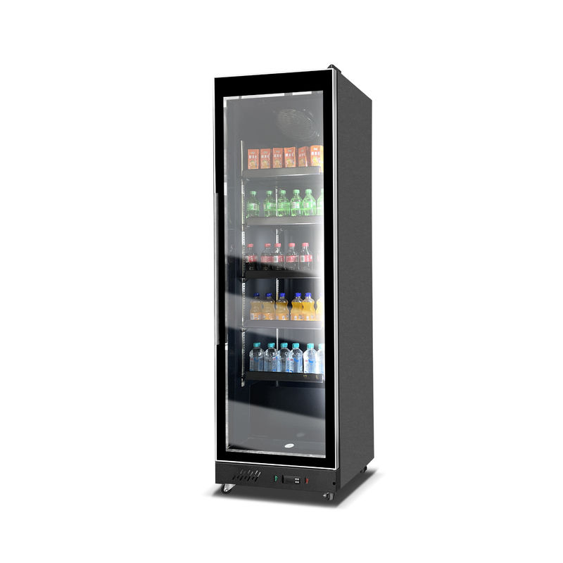 Frigorifero per bevande con porta singola in vetro di lusso da 560L, unità di refrigerazione per supermercati, unità di raffreddamento ad aria